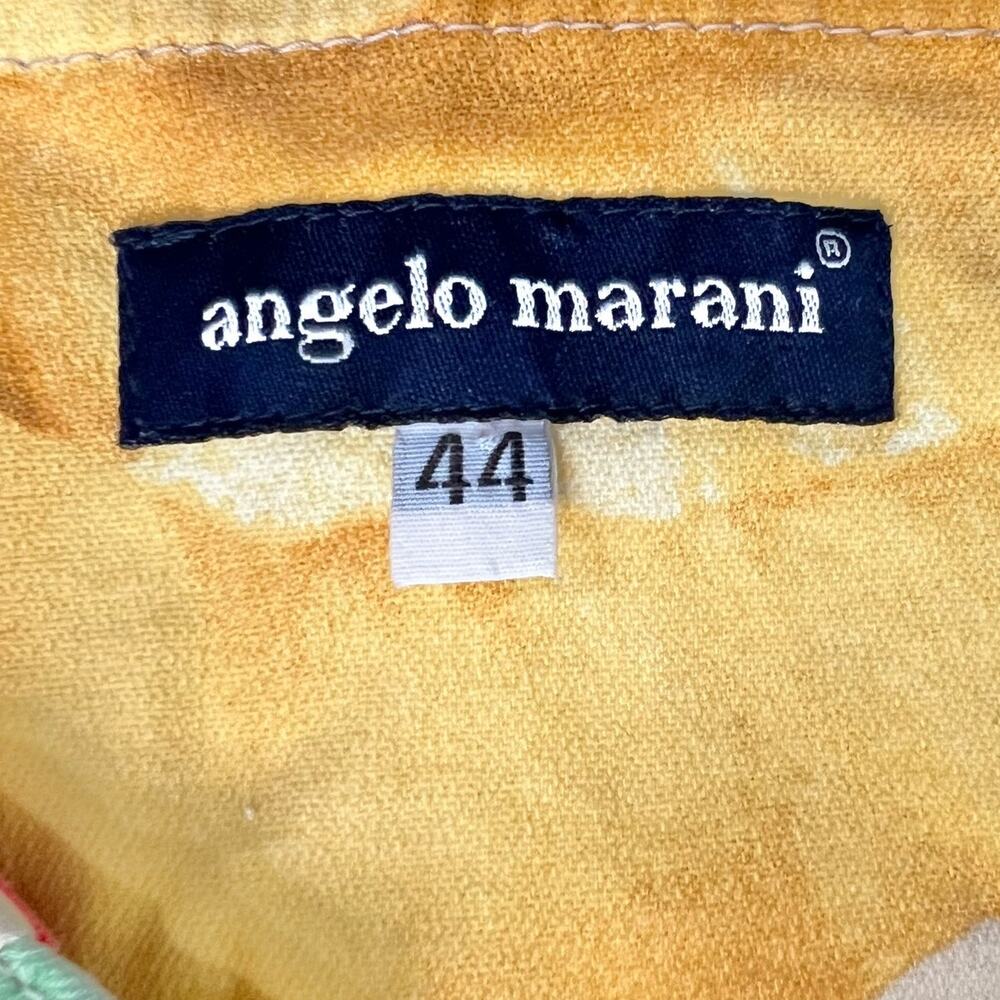 Y2K Pink Yellow Tan Floral Rhinestone Sleeveless Mini Dress 44 / M Angelo Marani - Picture 9 of 10